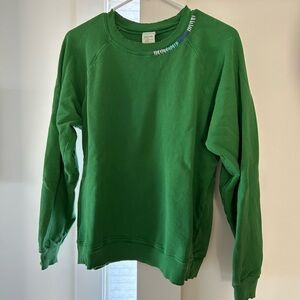 I Stole My Boyfriend’s Shirt Medium Green Crewneck Sweatshirt